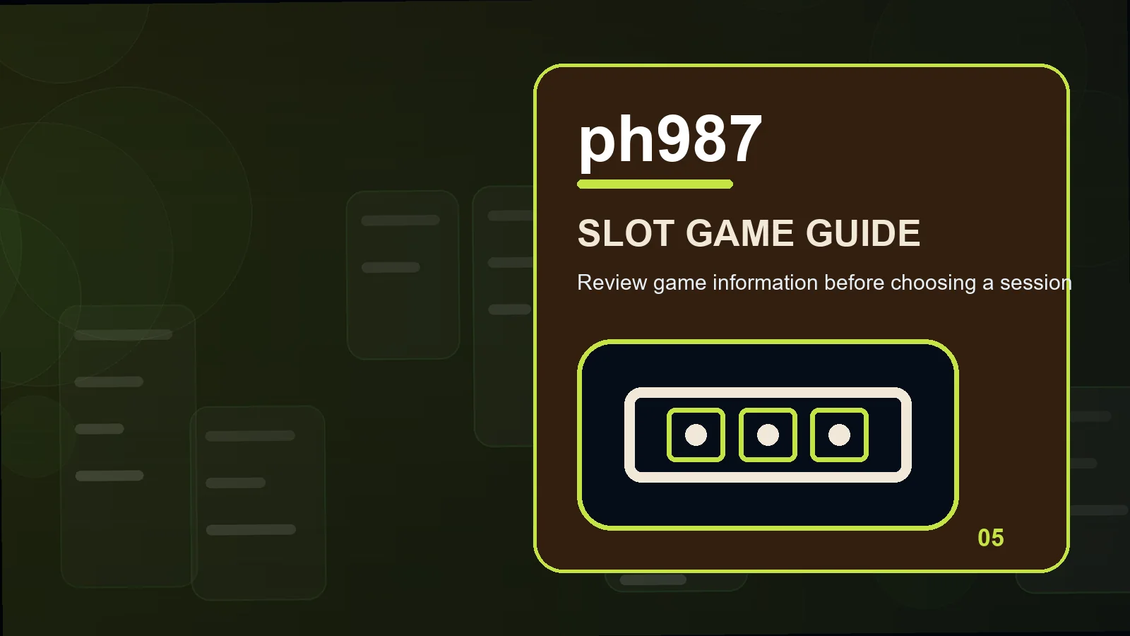 ph987 slots illustration for how to review feature triggers before the next step
